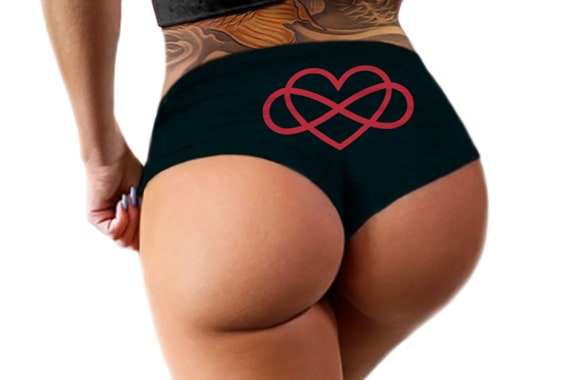Polyamory Heart Symbol Panties Infinite Poly Love Honesty Communication Panties Booty Gift Panty Polyamorous Womens Underwear