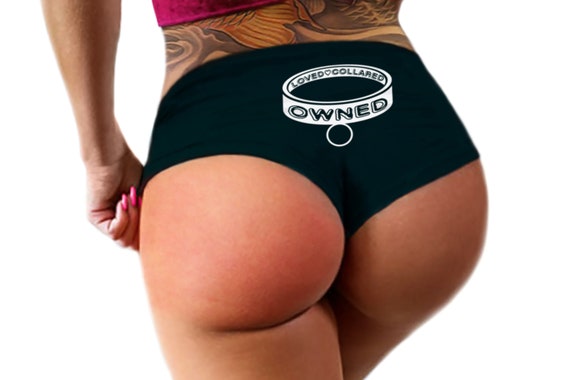 Loved Collared Owned Panties BDSM Panties   Collared Submissive Panties Booty Funny Bachelorette Gift Booty Womens Underwear