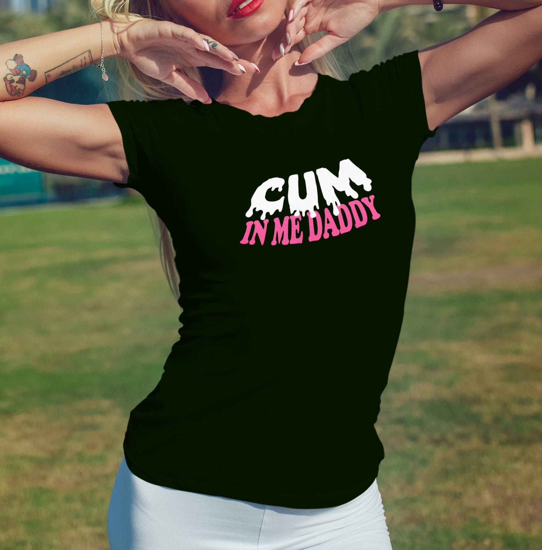 Cum In Me Daddy DDLG Shirt Sexy Slutty Cute Funny Submissive Naughty Bachelorette Party Gift