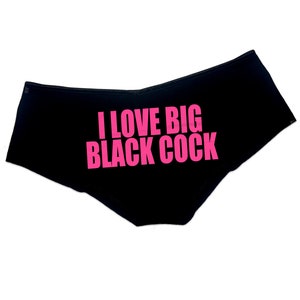 I Love Big Black Cock Panties Queen Of Spades Panties Black Cock Slut Queen Of Spades BBC Panties Cuckold Booty Womens Underwear image 4