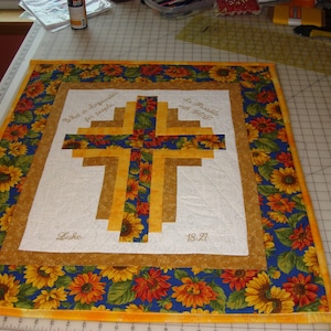 Bible Verse Cross Quilt