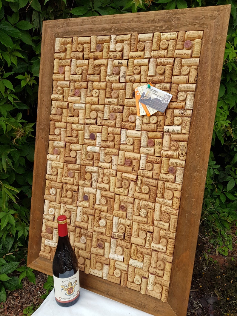 Madetomeasure Wine Cork Notice Board Upcycled Corks in Etsy