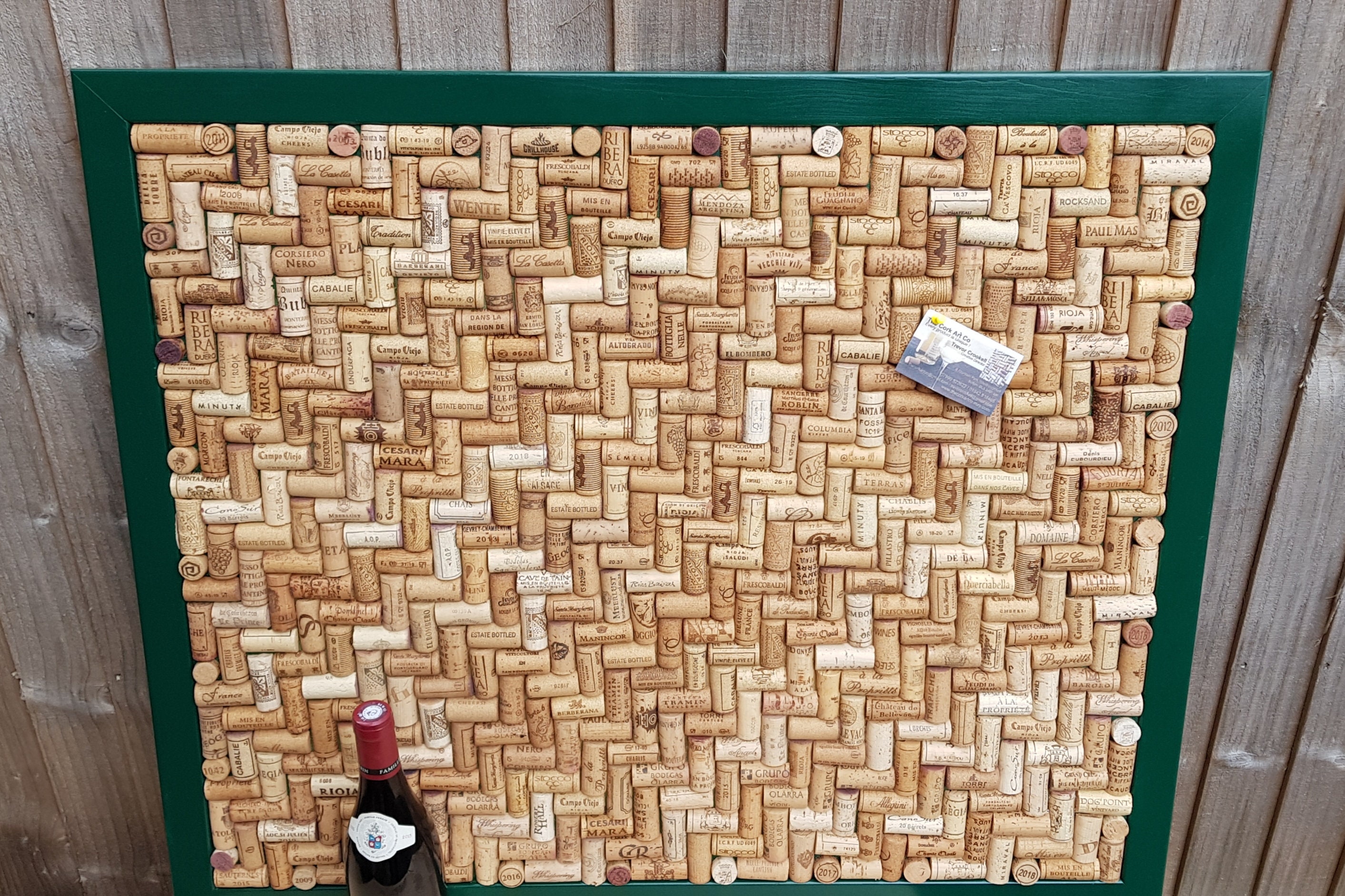 Wine Cork Notice Board using recycled Wine Corks in a Etsy