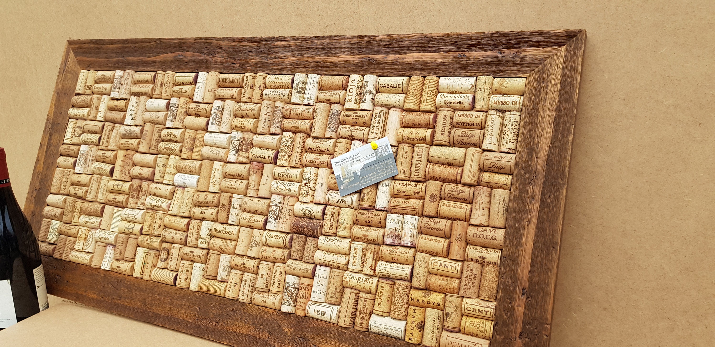 Madetomeasure Wine Cork Notice Board Upcycled Corks in Etsy Canada