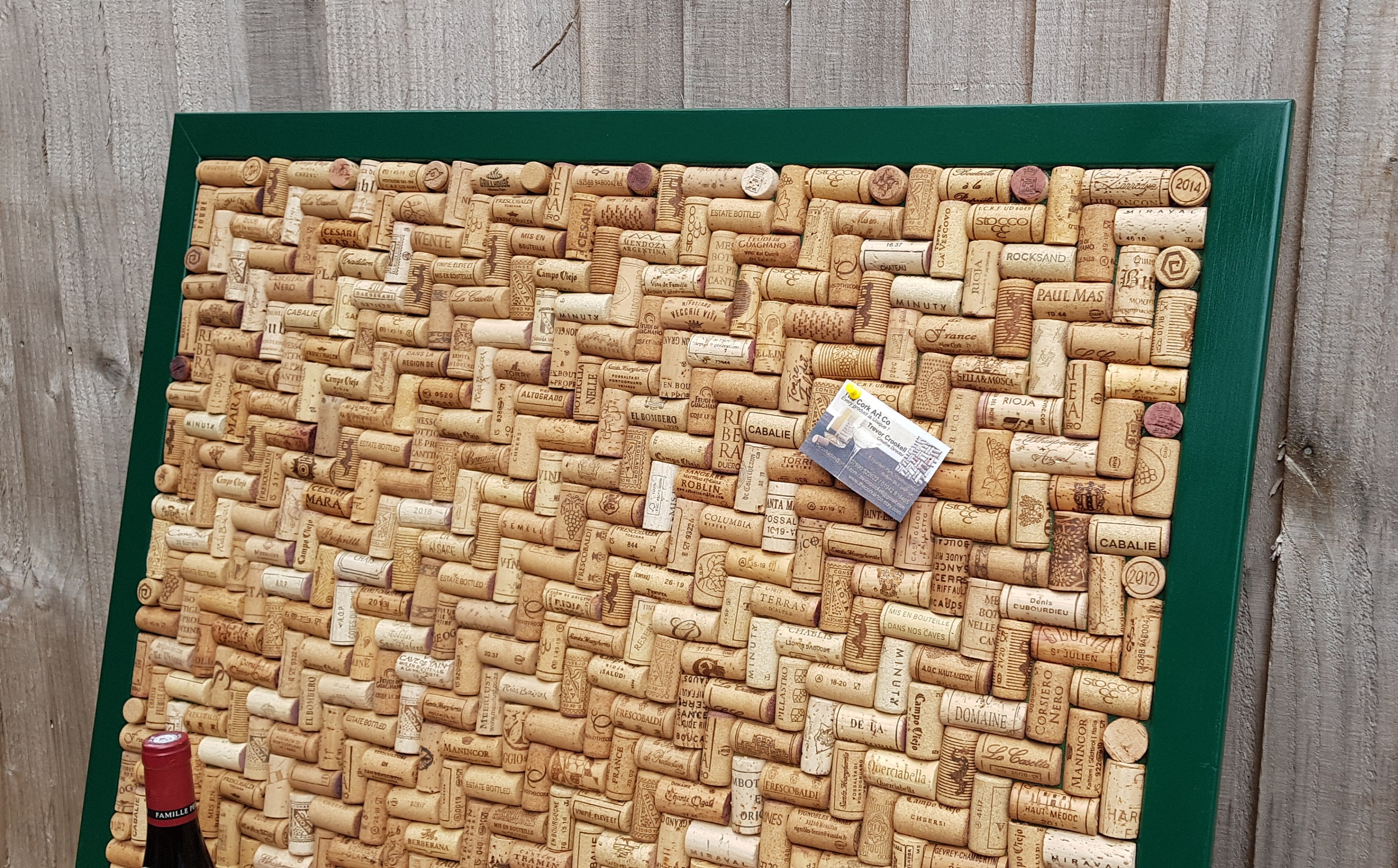 Wine Cork Notice Board using recycled Wine Corks in a Etsy