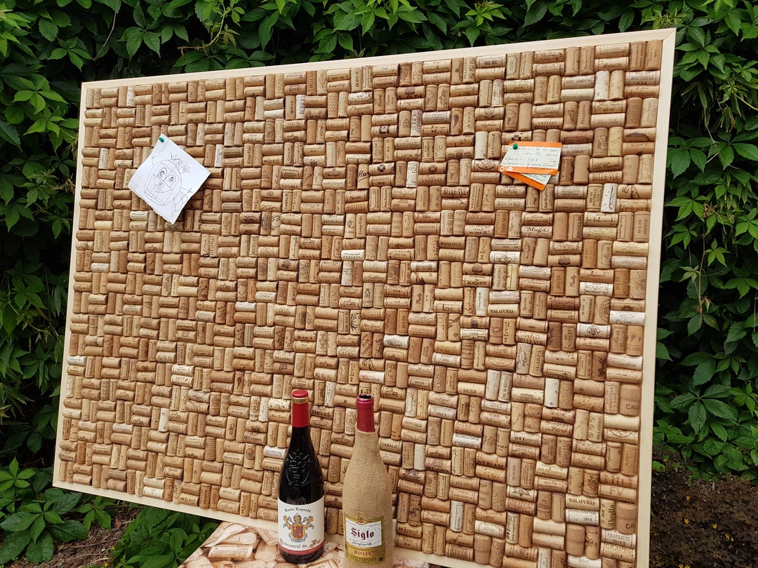 Wine Cork Notice Board Using Recycled Corks in a Basketweave Layout XXL Large Size 48 X 36 120
