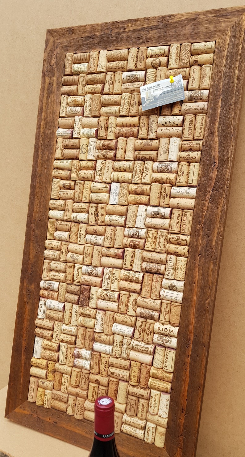 Madetomeasure Wine Cork Notice Board Upcycled Corks in Etsy