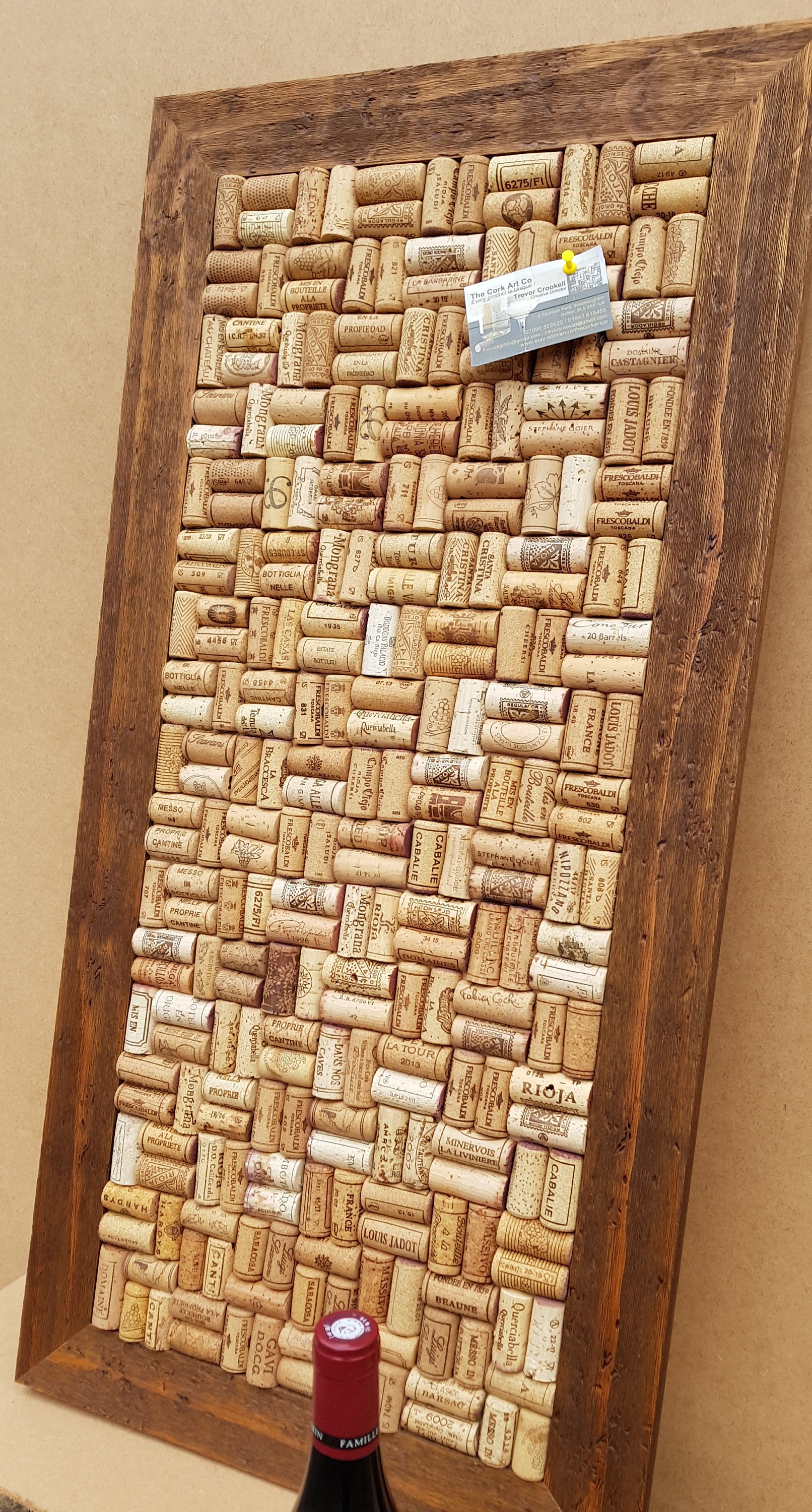 Madetomeasure Wine Cork Notice Board Upcycled Corks in Etsy Canada