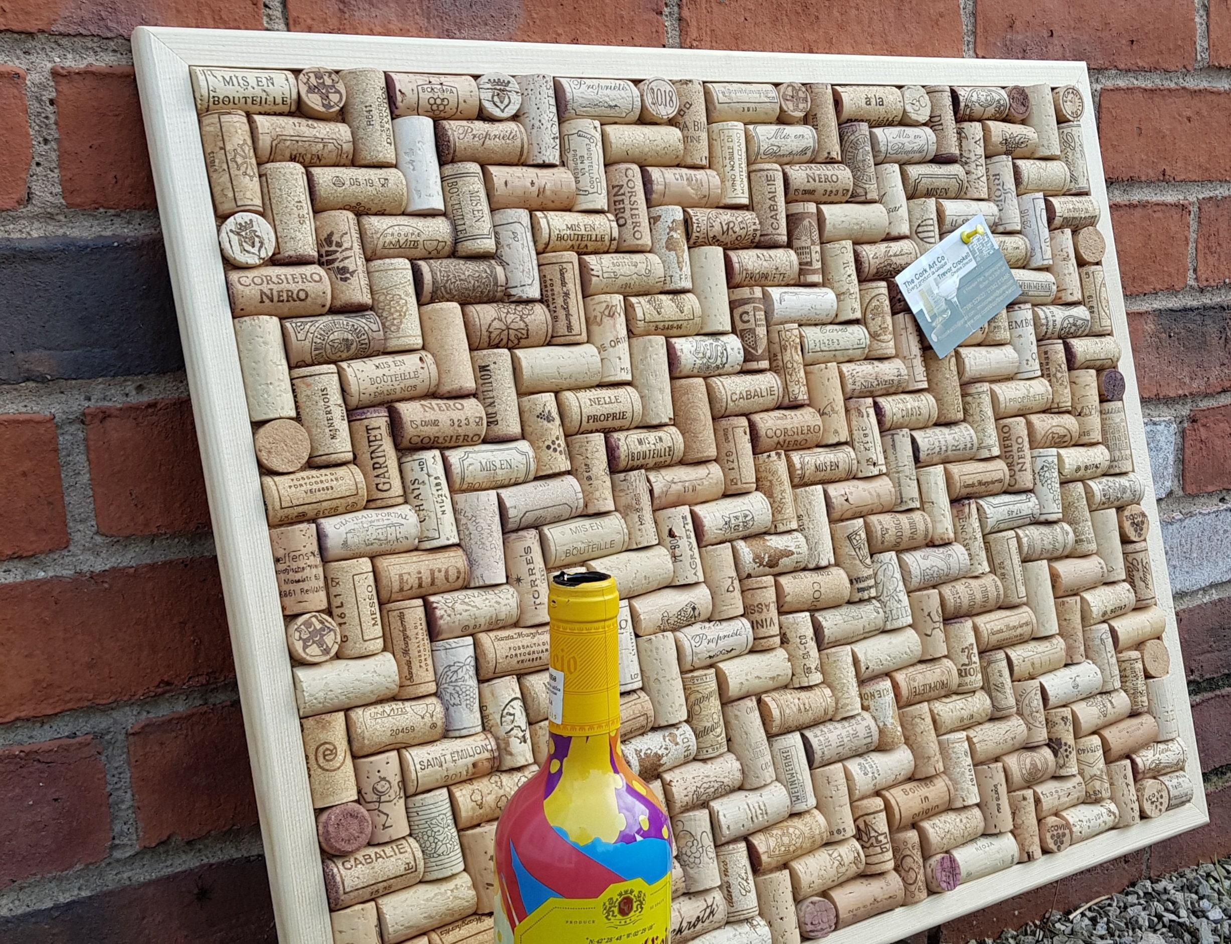 Cork Notice Pin Board handcrafted from recycled Wine Corks Etsy