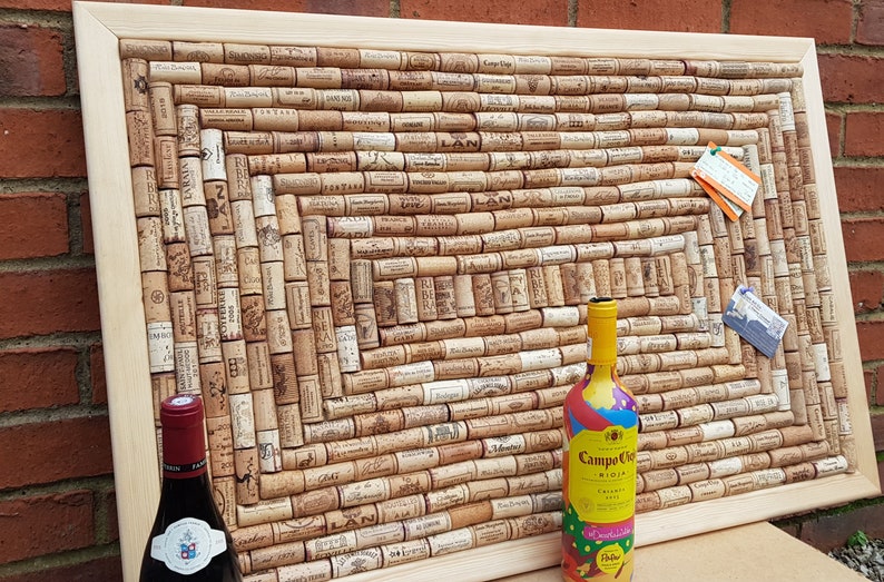 Madetomeasure Wine Cork Notice Boards With a 38mm Pine Frame Etsy