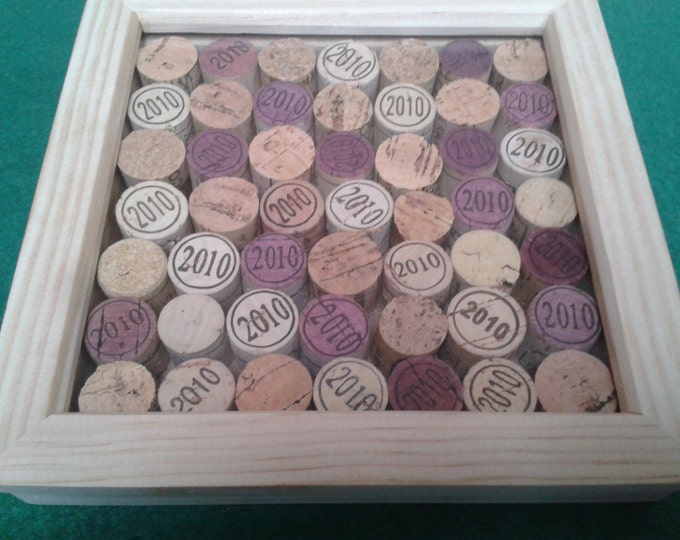 Anniversary Wine Cork Box Frame Wall Display Made From Year Etsy