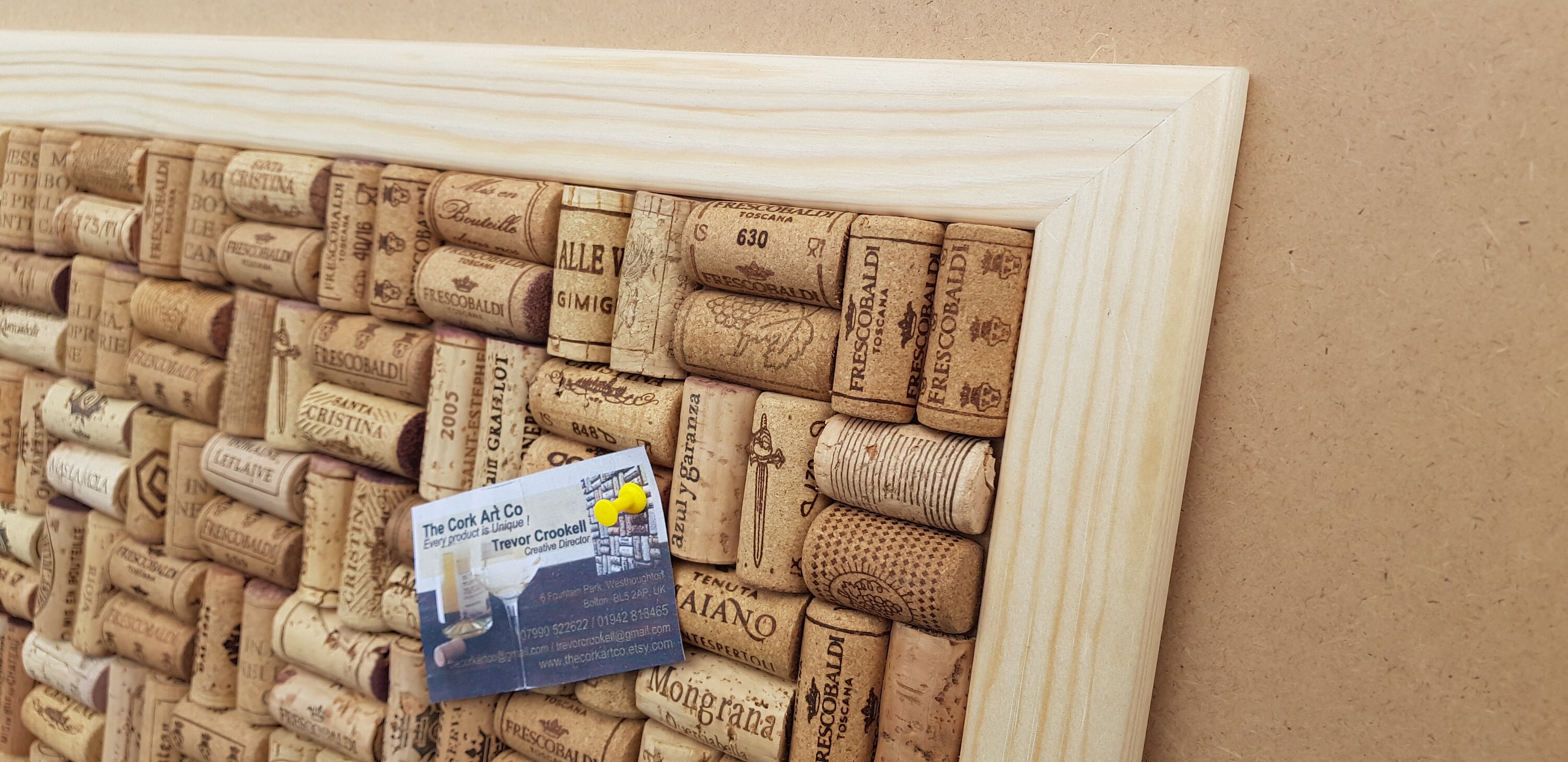 Madetomeasure Wine Cork Notice Boards With a 38mm Pine Frame Etsy UK