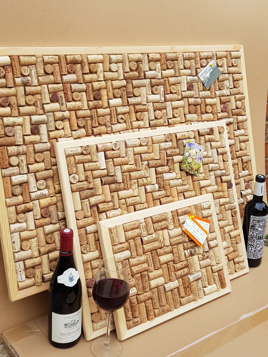 Madetomeasure Wine Cork Notice Boards With a 38mm Pine Frame Etsy