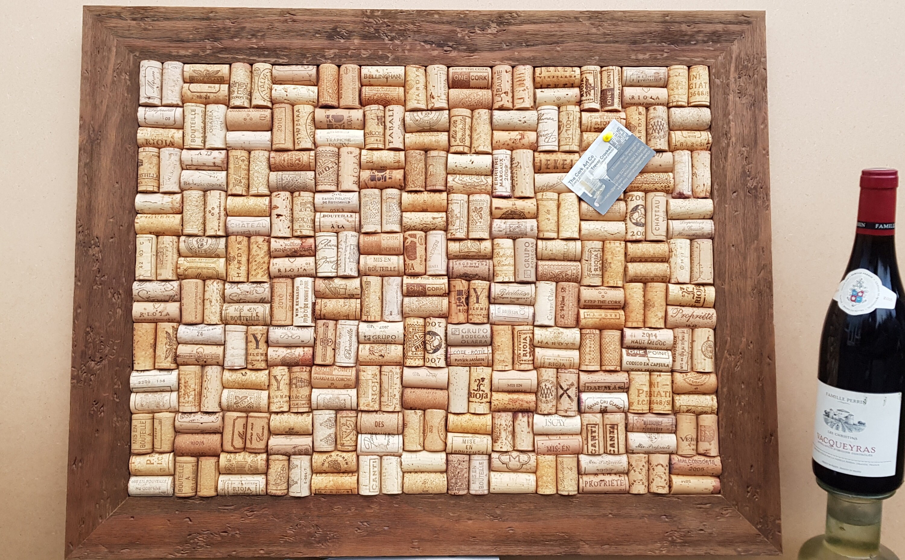 Wine Cork Notice Board with upcycled Wine Corks in Etsy