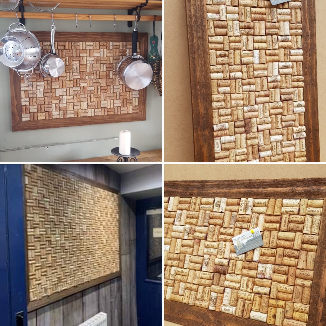 Madetomeasure Wine Cork Notice Board Upcycled Corks in Etsy
