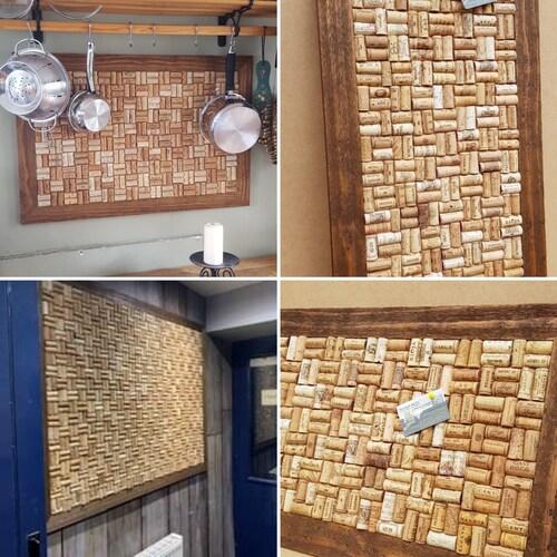 Madetomeasure Wine Cork Notice Board Upcycled Corks in Etsy