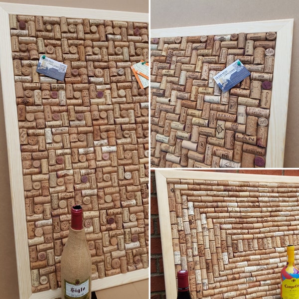 Made-to-Measure Wine Cork Notice boards with a 38mm Pine Frame
