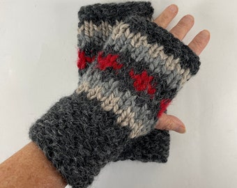 Hand Knit Wrist Warmers, Hand Knit Fingerless Gloves, Fingerless Mittens, Texting Gloves, Hand Warmers