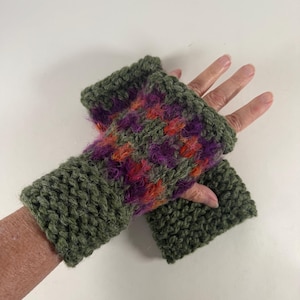 Hand Knit Fingerless Mittens, Fingerless Gloves, Texting Mittens, Wrist Warmers, Hand Warmers