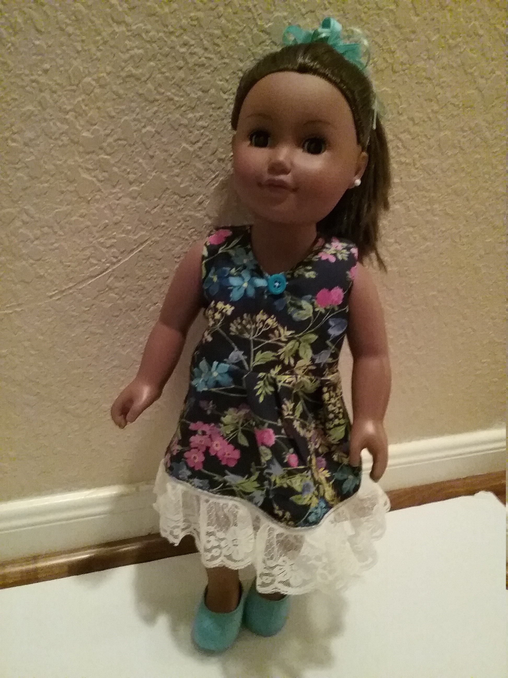 Handmade dress for 32 inch dolls Fashionable sundress for 32 inch Moana doll or similar dolls 32 inch doll clothes Doll sundress