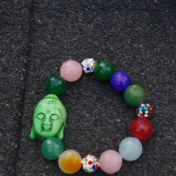bracelet de bouddha trapu, Bouddha sculpté, perle de tête, bracelet de perle de bouddha, bracelet de bouddha stretch, bouddha, bracelet shamballa, bijoux boho