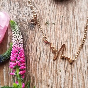 heartbeat necklace, ekg, gift for nurse, heart pulse, labor day sale, heart necklace, gift for doctor, heart rate, nurse jewelry, boho chic,
