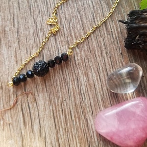 crystal beaded necklace, minimalist necklace, statement necklace, bar necklace, mom gift, mother&#39;s day, crystal jewelry, crystal beads,