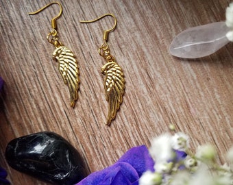 pendientes de mariposa, amuletos de mariposa, pendientes de encanto, pendientes de ala, alas, mariposa de oro, joyas de mariposa, joyas de moda, alas de oro