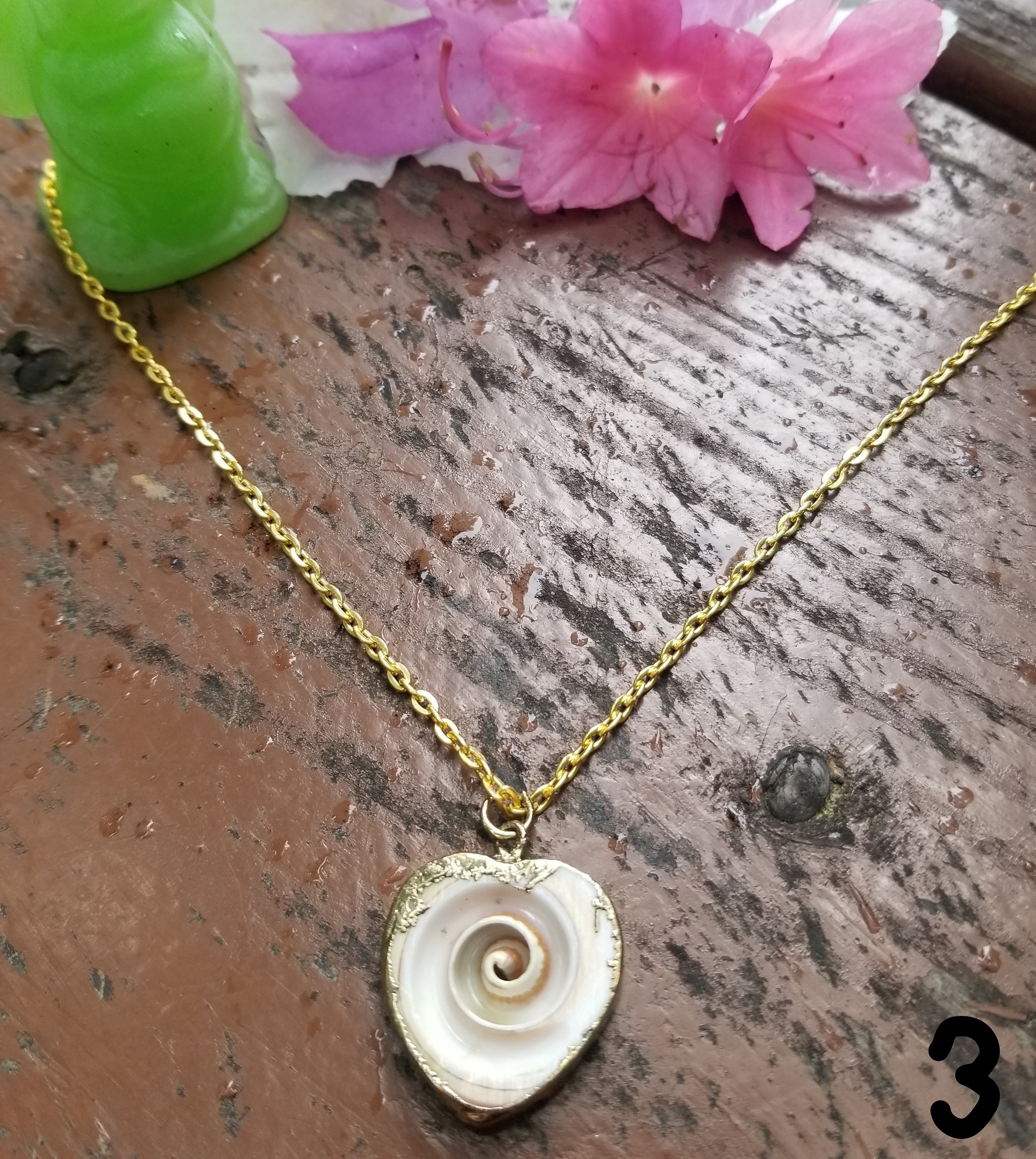 Conch shell necklace gold shell necklace mermaid jewelry Etsy