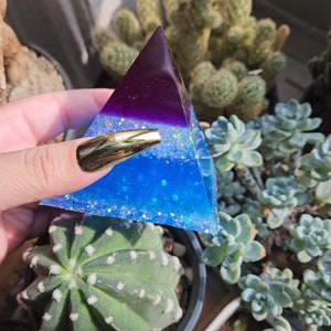 paperweight, resin pyramid, resin artist, handmade pyramid, pyramid art, home decor, handmade resin, gift ideas, statue, office decor