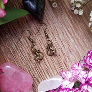elephant earrings, monkey earrings, monkey jewelry, elephants, monkeys, bronze earrings, vintage bronze, elephant jewelry, gift for mom Bronze Monkey