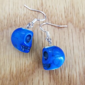 halloween, skull earrings, skulls, skull jewelry, neon skulls, dia de los muertos, handmade, earrings, jewelry, ready to ship, accessories