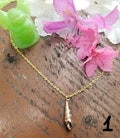 Gold Auger Shell Necklace, Mermaid Ocean Jewelry