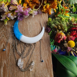 moon home decor, resin crescent moon, gifts for mom, home decor, housewarming gift, resin wall hanging, ready to ship, epoxy resin