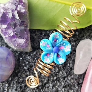 gioielli loc, gioielli intrecciati, floreale, regolabile, gioielli per capelli, polsini loc, gioielli a bobina, spirale, polsino loc, pronto per la spedizione, gioielli loc con perline