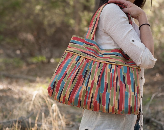 Sewing Pattern Pleated Tote PDF Download Beginner Bag With Etsy