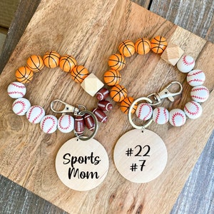 Personalized Sports Wristlet, Baseball, Basketball, Softball, Soccer, Tennis, Volleyball, Sports Mom, Football, Multiple Sports Wristlet
