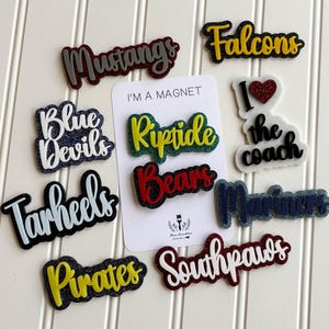 School Spirit Magnet, Mascot Locker Magnet, Team Locker Accessory, College Football Magnet, Personalized Locker Magnet, Locker Decor