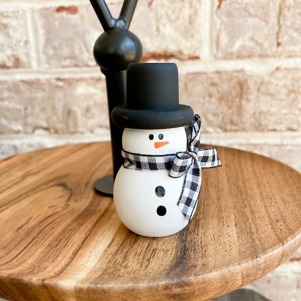 Mini Snowman, Tiered Tray Snowman, Winter Tiered Tray, Snow Tiered Tray, Snowman Decor, Winter Decor, Snowman