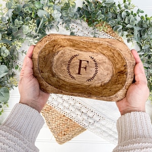 Cuenco de madera tallado a mano y grabado personalizado, cuenco de oración, regalo cristiano, oración, recipiente de recolección de todo rústico, cuenco grabado, cuenco de gratitud, regalo de boda
