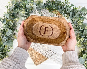Custom Engraved Hand Carved Wood Bowl, Prayer Bowl, Christian Gift, Prayer, Farmhouse Catch All, Engraved Bowl, Gratitude Bowl, Wedding Gift