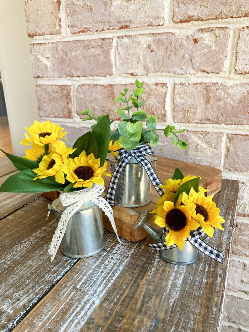Mini Galvanized Milk Can Mini Galvanized Watering Can Tiered Etsy