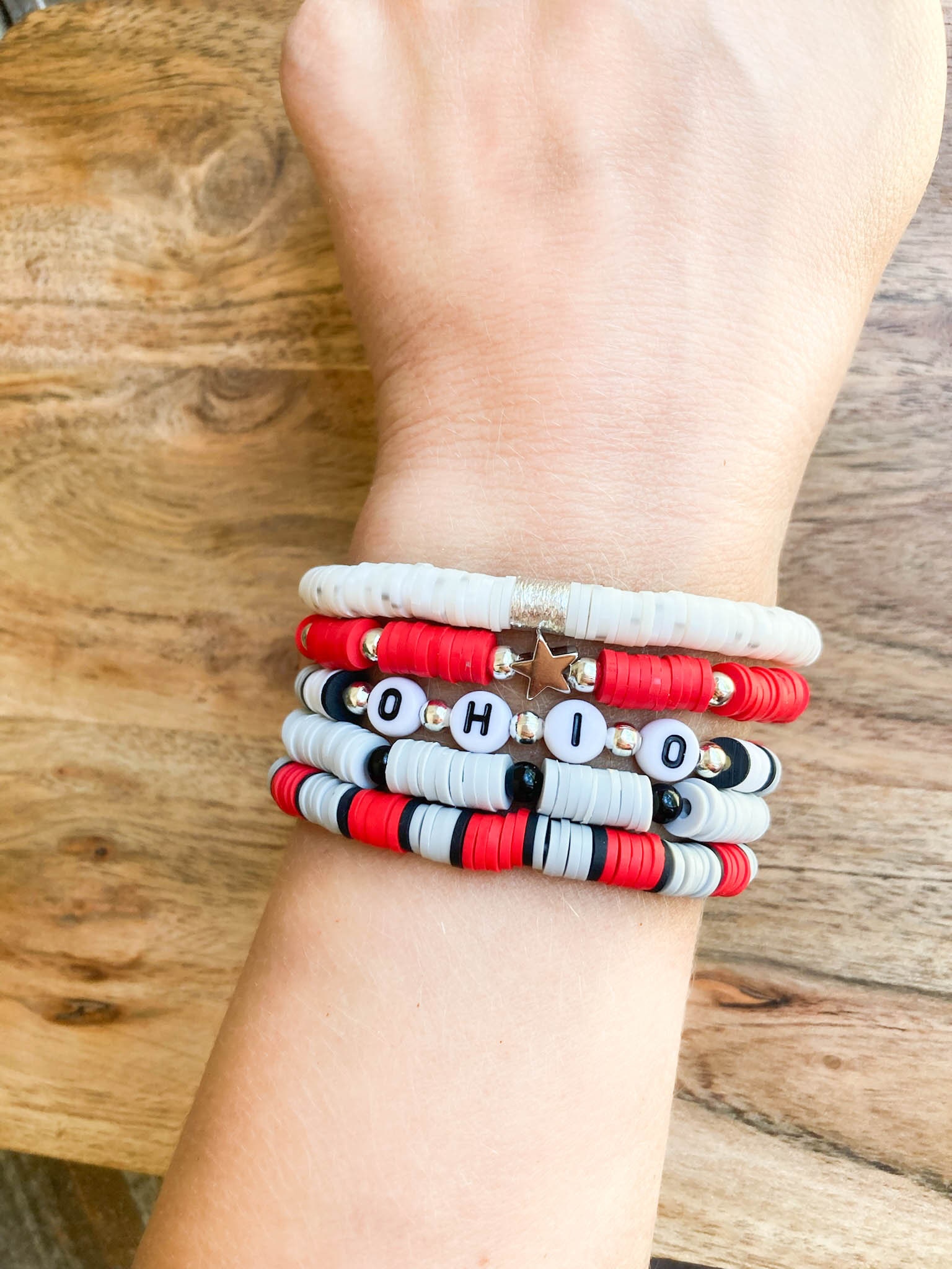 Ohio State Chams Fo Cham Bacelets - Black Block O And