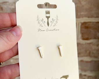 Golf Studs, Golf Earrings, Golf Tee Studs, Retirement Gift, LGA Gift, LGA, Ladies Golf Gift