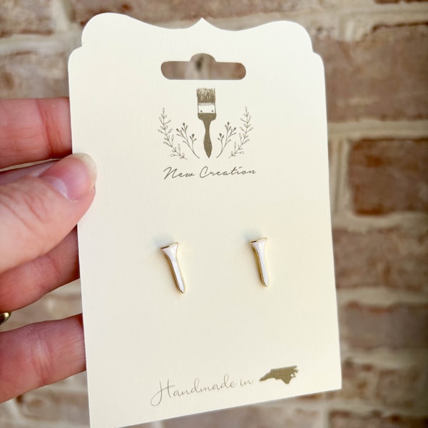 Golf Studs, Golf Earrings, Golf Tee Studs, Retirement Gift, LGA Gift, LGA, Ladies Golf Gift