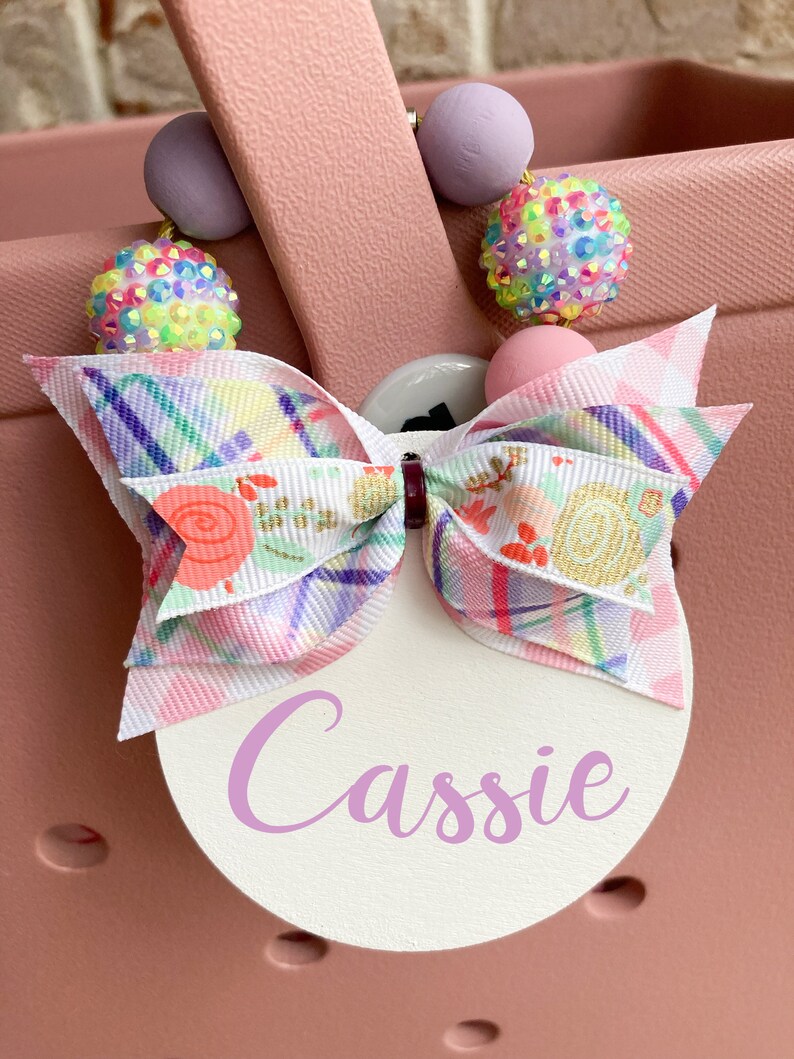 Easter BOGG Bag Tag Easter Basket Name Tag Wood Gift Label Etsy