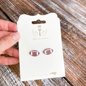 Football Stud Earrings, Team Earrings, Sports Mom Earrings, Football Accessories, Football Season, Game Day Earrings, Football Mom Gift