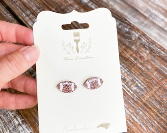 Football Stud Earrings, Team Earrings, Sports Mom Earrings, Football Accessories, Football Season, Game Day Earrings, Football Mom Gift