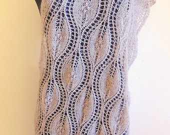 Scialle di pizzo, scialle di pizzo estone marrone chiaro e morbido, scialle con nupps, stola da sposa, scialle da sposa, scialle di pizzo mohair merino, MADE to ORDER