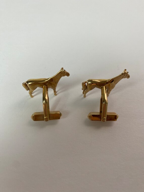 Vintage Horse shaped Cuff Links - image 2